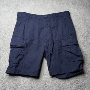 Levis Cargo Shorts Mens Size 38 Two Horse Levi Strauss Blue Outdoor Waterless